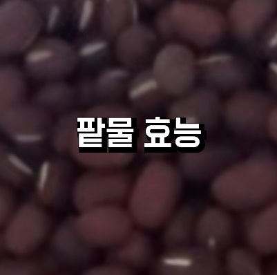 팥물 효능 팥삶는법 부작용 만들기 술배빼는법