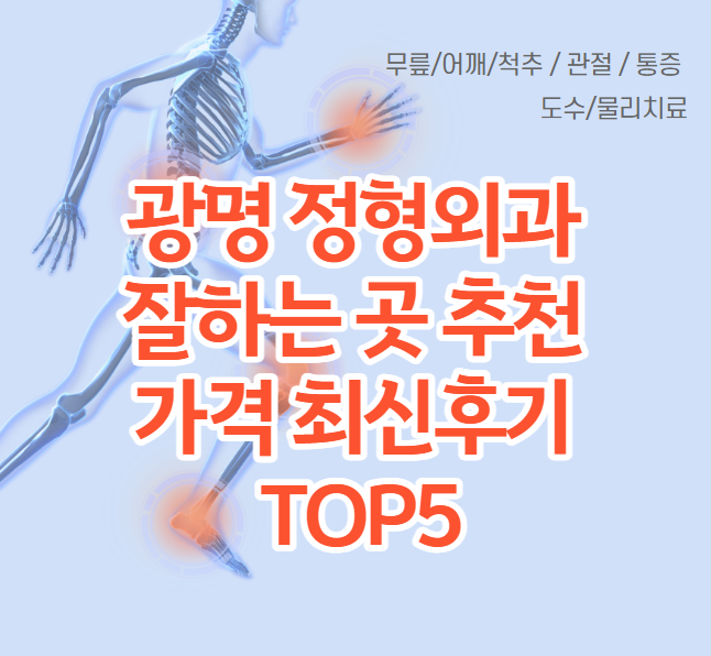 광명 정형외과 잘하는 곳 추천 가격 전문과목 후기 TOP5