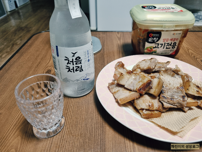  처음처럼 리뉴얼 플라스틱 소주와 혼술하기