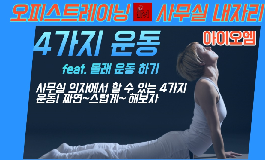  홈트레이닝 - 사무실 내 자리에서 하는 4가지 운동 (feat.몰래하기)
