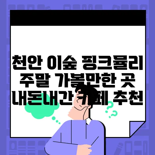 천안 이숲 핑크뮬리 주말 가볼만한 곳 내돈내간 카페 추천