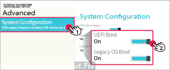 LG 그래픽모드에서 UEFI 설정