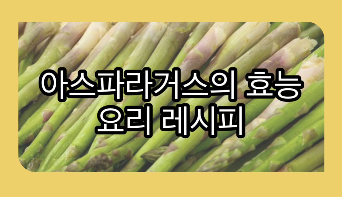  아스파라거스의 효능과 아스파라거스 요리 레시피