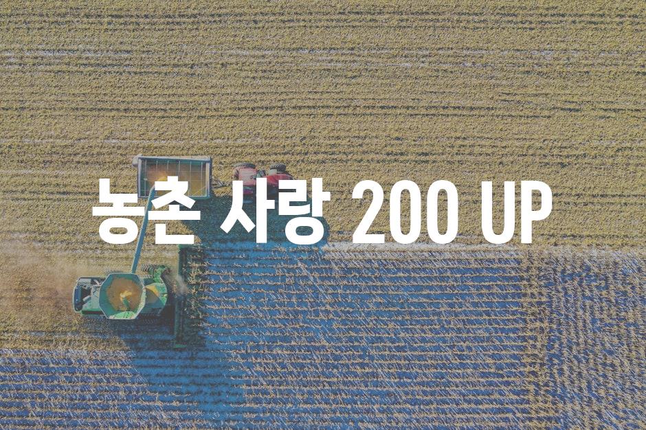 농촌 사랑 200% UP