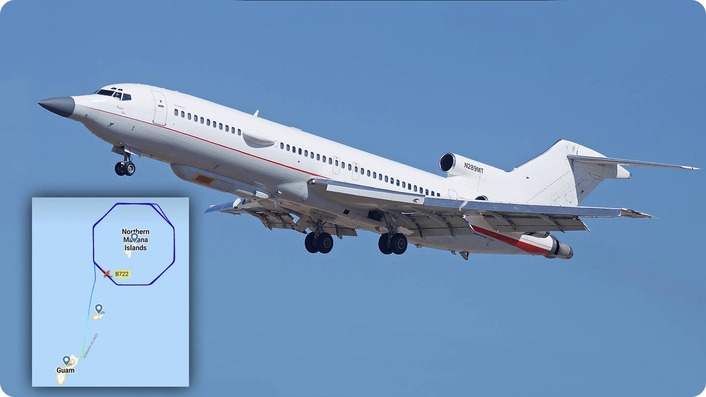 Raytheon사의 727 테스트 항공기와 사이판과 티니안 섬 주변에서 팔각형 비행 궤적으로 시험을 수행했다.