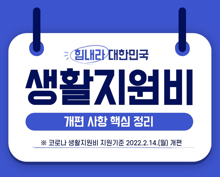  [코로나 소식]코로나(오미크론) 생활지원금 지원기준 개편 사항