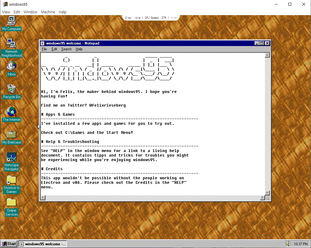 윈도우95를 Javascript 로 실행 사진 4