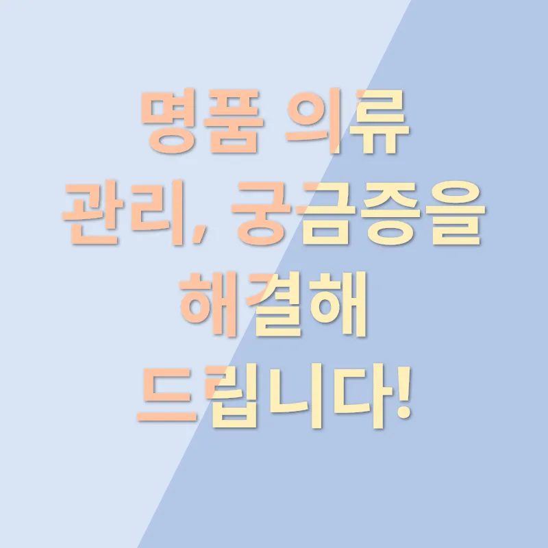 명품 의류 관리_4