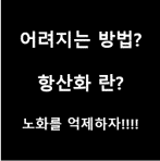  노화 억제, 노화를 늦추는 방법에 대해 알아보자 그리고 어려지는 방법 (feat. 항산화/산화방지)