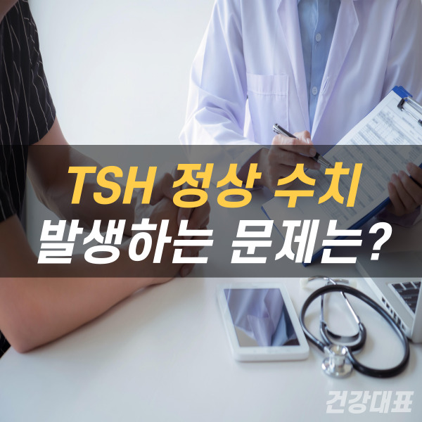 TSH 수치로 상담하는 의사와 환자