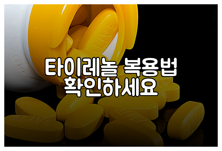 타이레놀 복용법 확인하세요