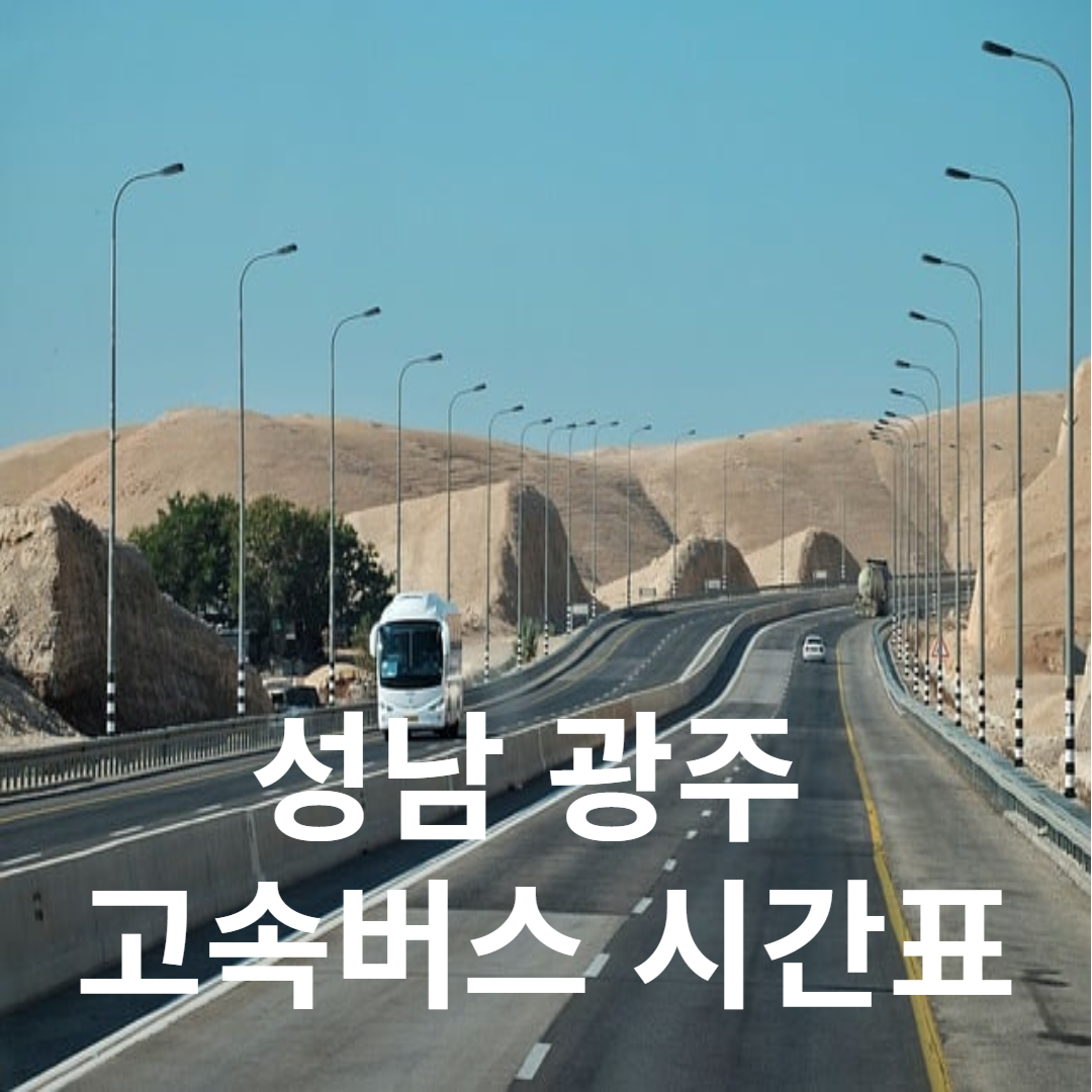 성남 광주 고속버스 시간표