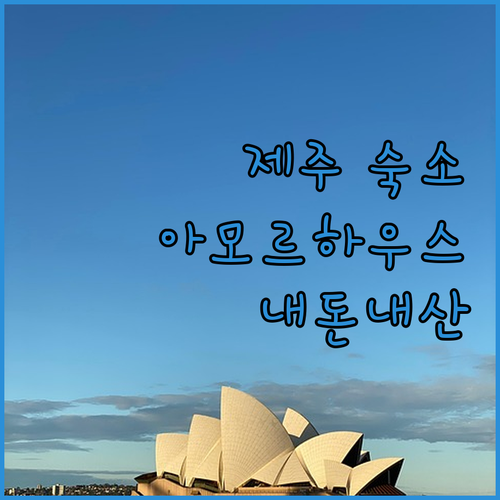 제주 '아모르하우스' 숙박 후기 조용