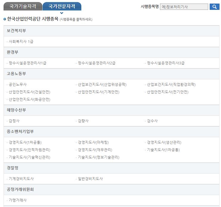 국가자격증 종류 (국가기술자격증, 국가전문자격증, 민간자격증)