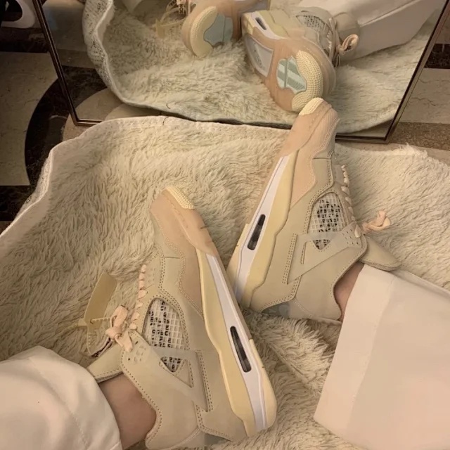  [NIKE x OFF WHITE] SP 나이키 X 오프화이트 에어조던 4 SP WMNS 세일 SAIL CV9388-100