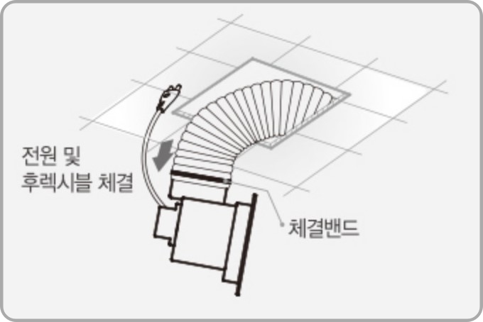 후렉시블과-공기-배기구-연결