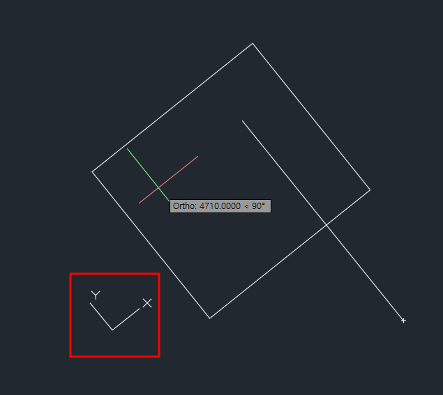 캐드에서 ucs 축 변경을 이용한 f8 직교모드 이용 설명