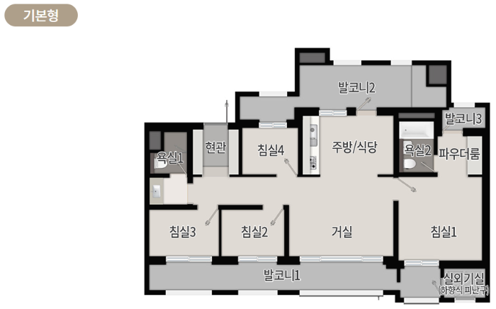 김천 푸르지오 더 퍼스트 84A Type 기본형