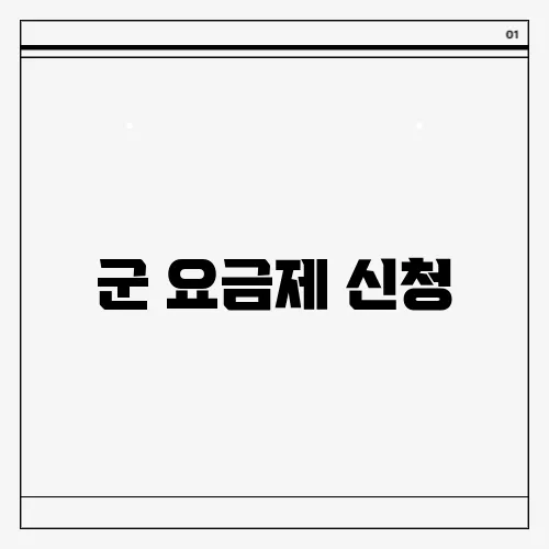 군 요금제 신청