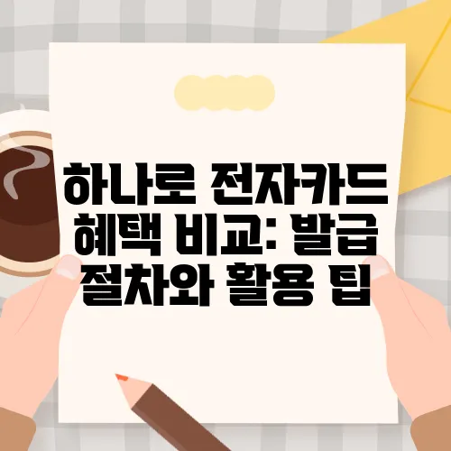 하나로 전자카드 혜택 비교: 발급 절차와 활용 팁