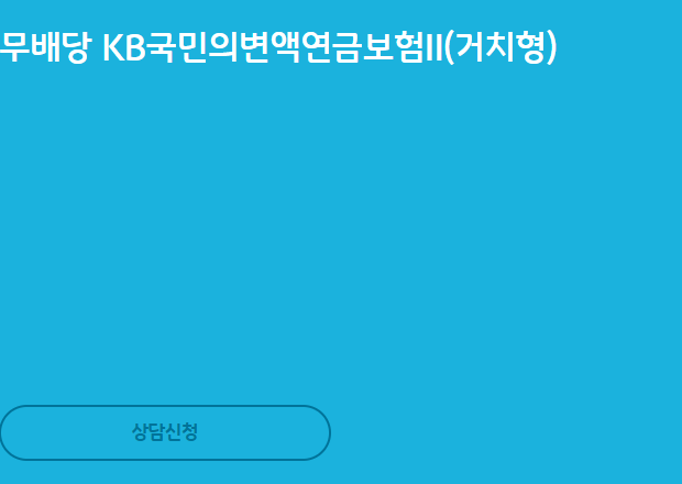 KB 무배당 KB국민의변액연금보험II(거치형)