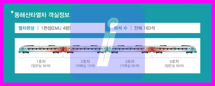 동해산타열차 예매, 가격, 특징, 오션뷰 좌석 총정리