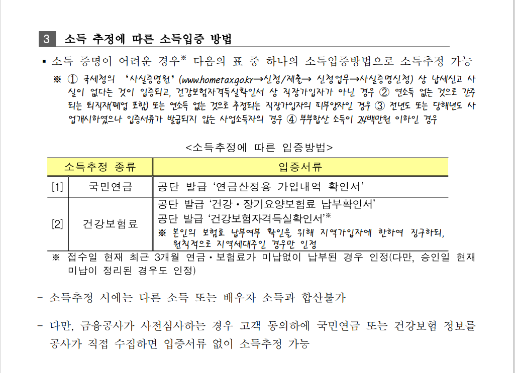 디딤돌대출-건강보험려-국민연금보험료