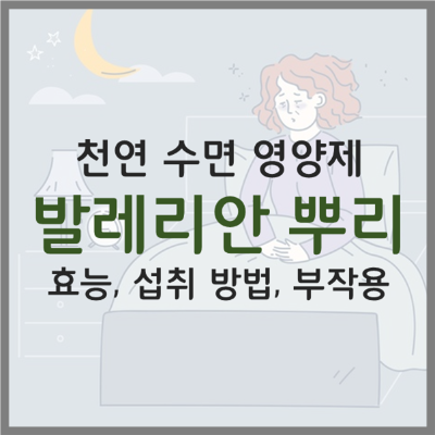  천연 수면 영양제 발레리안(쥐오줌풀) 뿌리 효능 섭취방법 부작용