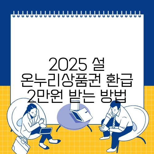 2025 설 온누리상품권 환급 2만원 받는 방법