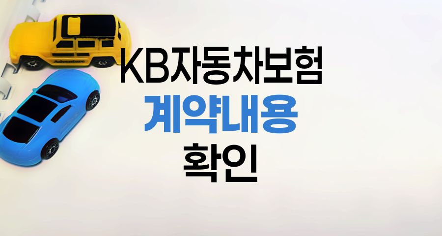 KB 자동차보험 계약내용 확인 방법