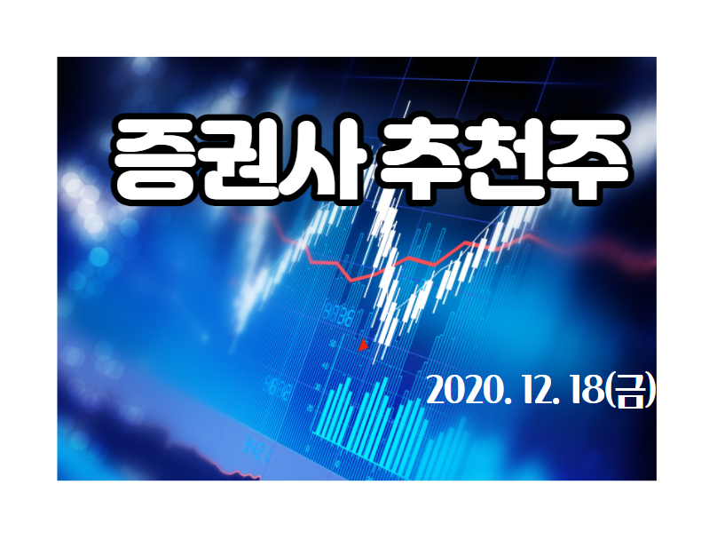  증권사는 무슨종목을 추천하나?【2020.12.18,금】