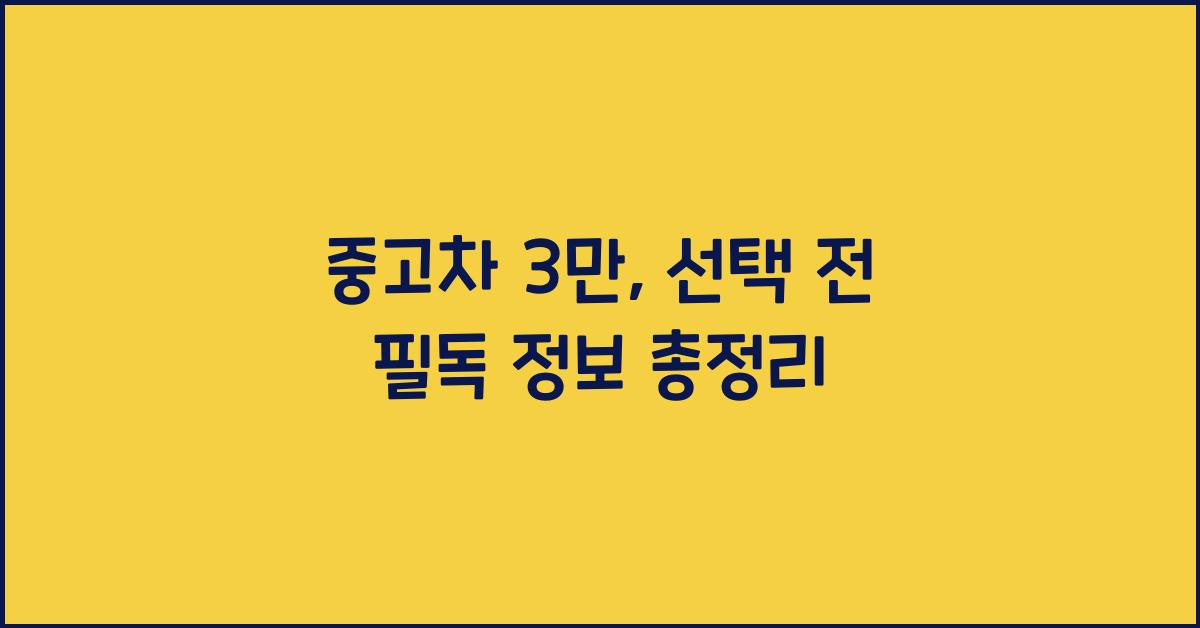 중고차 3만