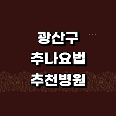 광주 광산구 추나