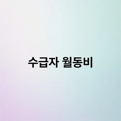 수급자 월동비
