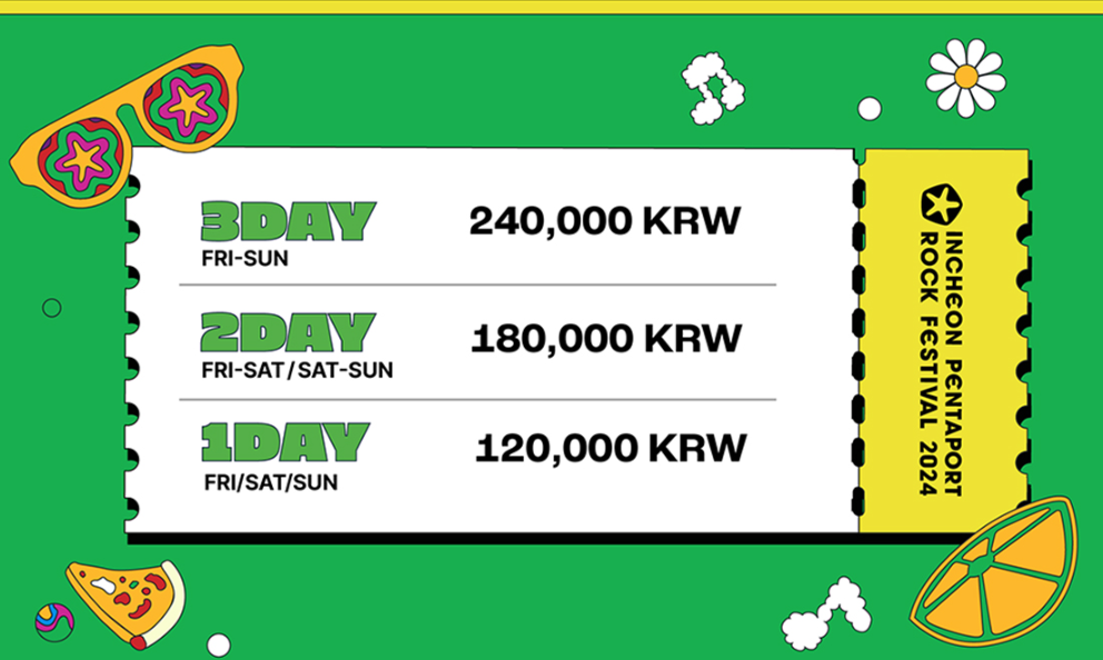 2024 인천펜타포트 락 페스티벌 X KB국민카드 스타샵 라인업 출연진 예매 장소 일정 타임테이블 시간 가격 할인 환불 굿즈 푸드 예약