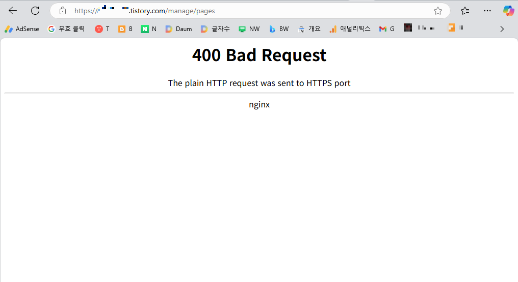 애드센스 승인 거절 사유: 12월 16일 티스토리 서버 다운 사건 400 Bad Request