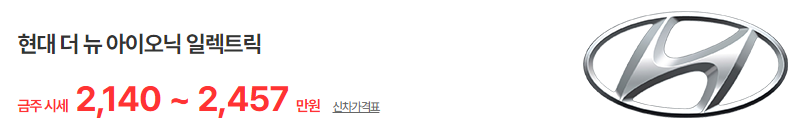 아이오닉 중고차 가격