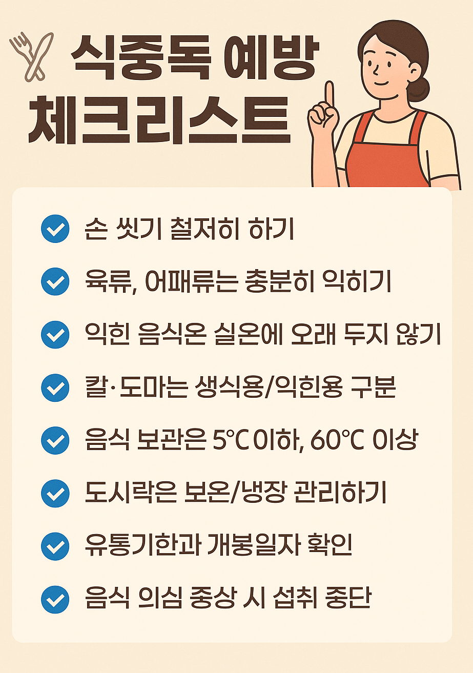 5월 식중독 에방 체크리스트