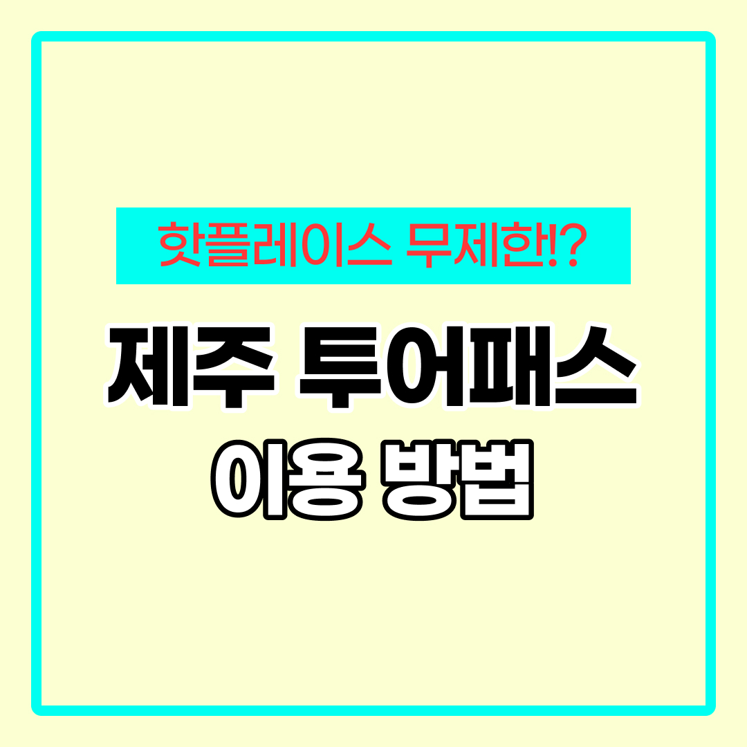 제주 투어패스 48시간