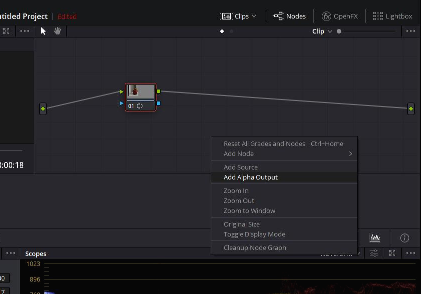 Alpha output 적용 1