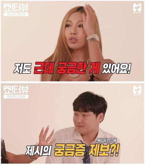  진용진에게 궁금한거 제보하는 제시