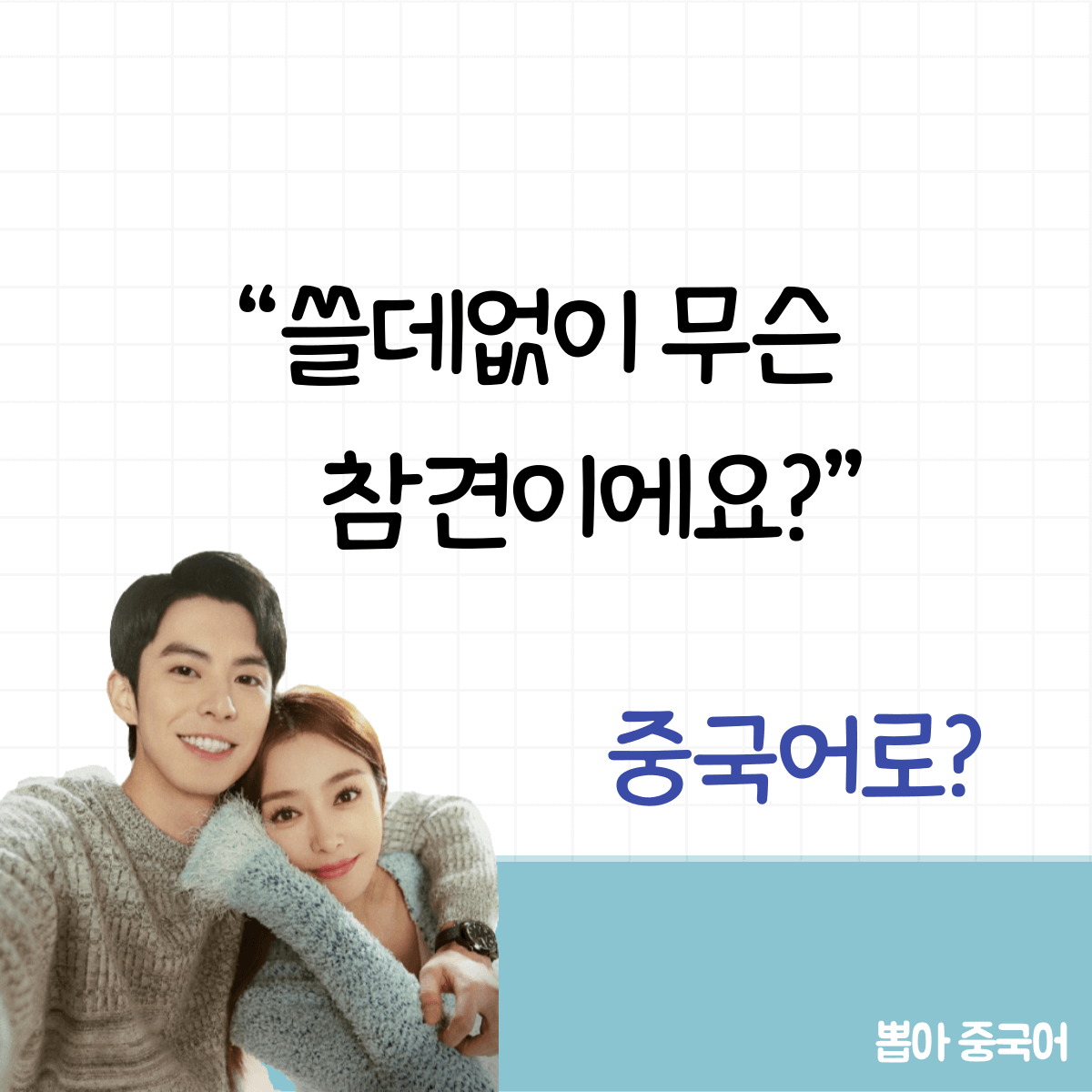 쓸데없이 무슨 참견이에요?