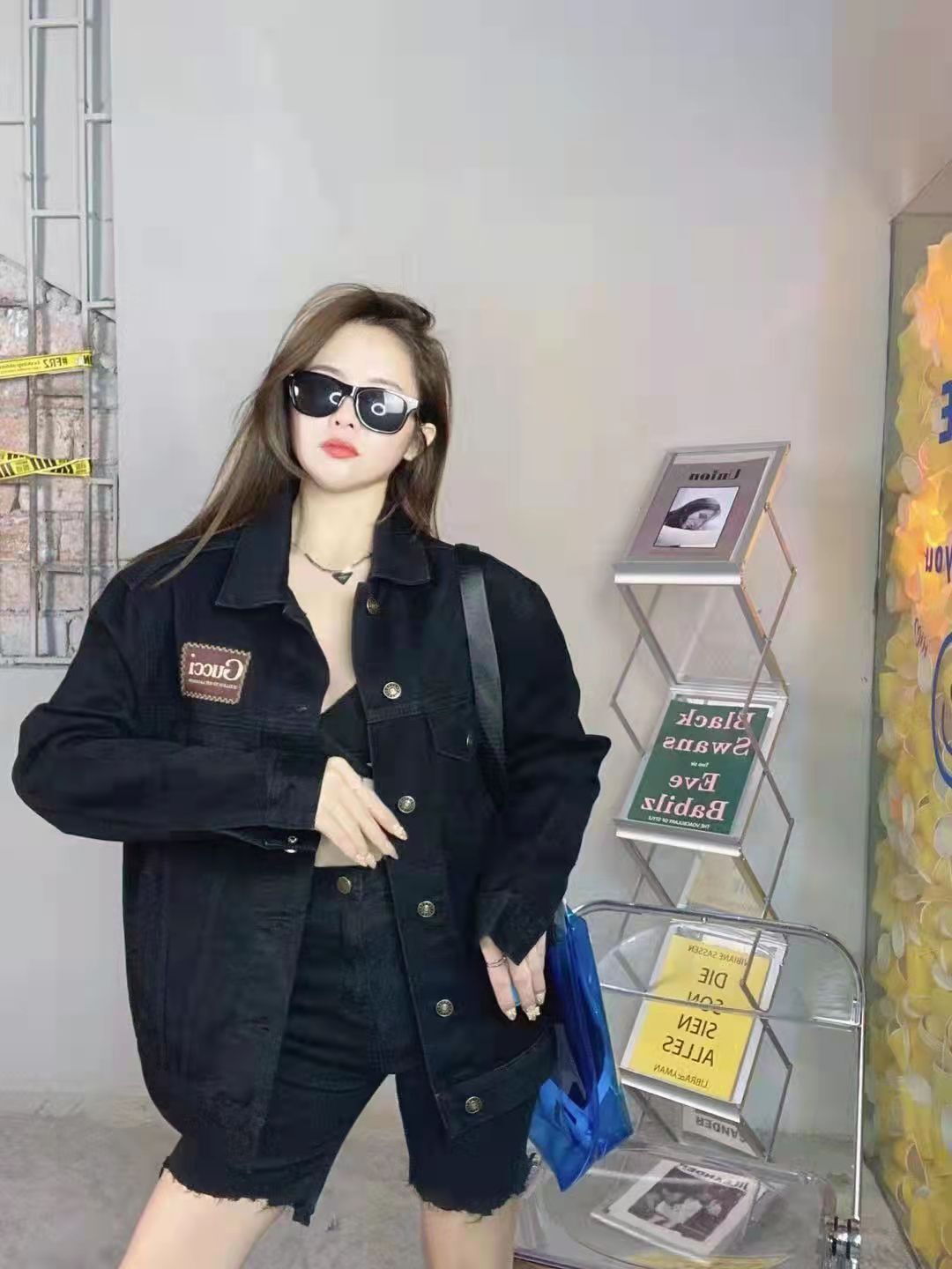  [GUCCI] 구찌 프레야하타스 워시드 블랙 데님 자켓