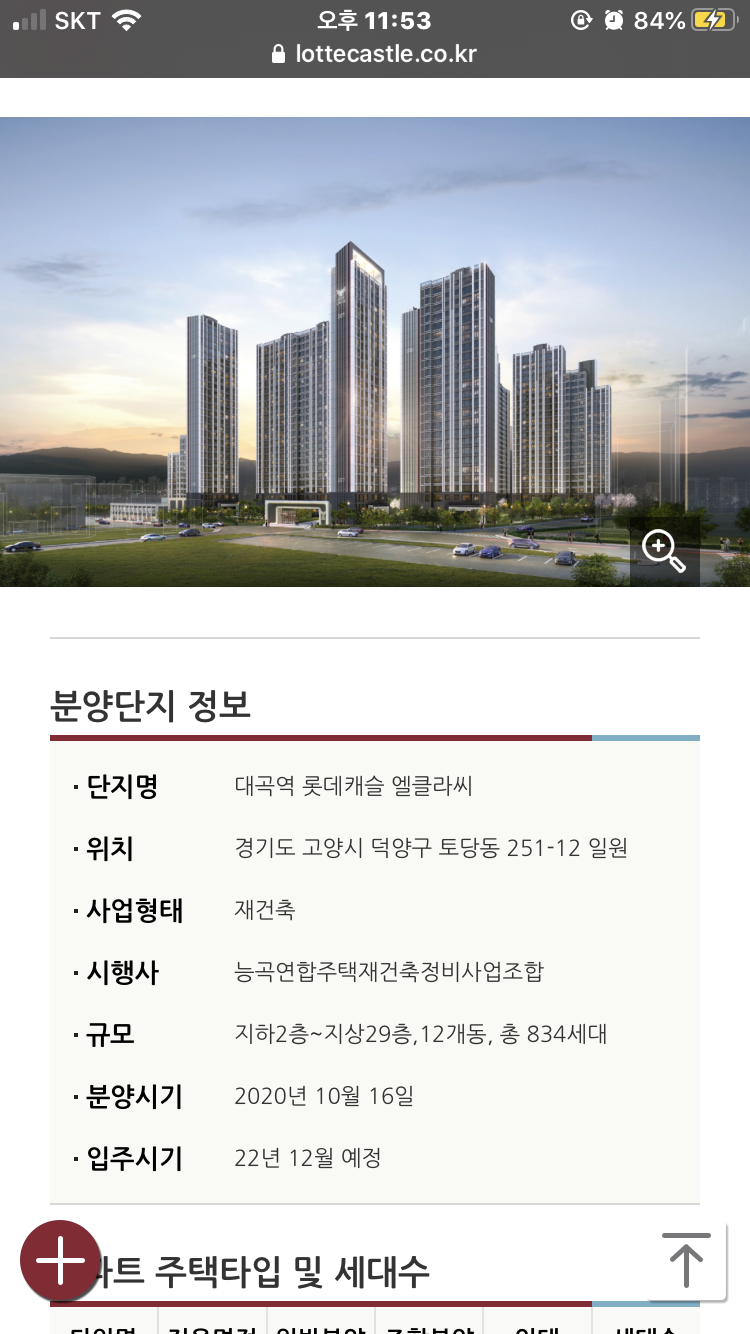  대곡역 롯데캐슬 엘클라씨 분양가 분양일정 모집공고
