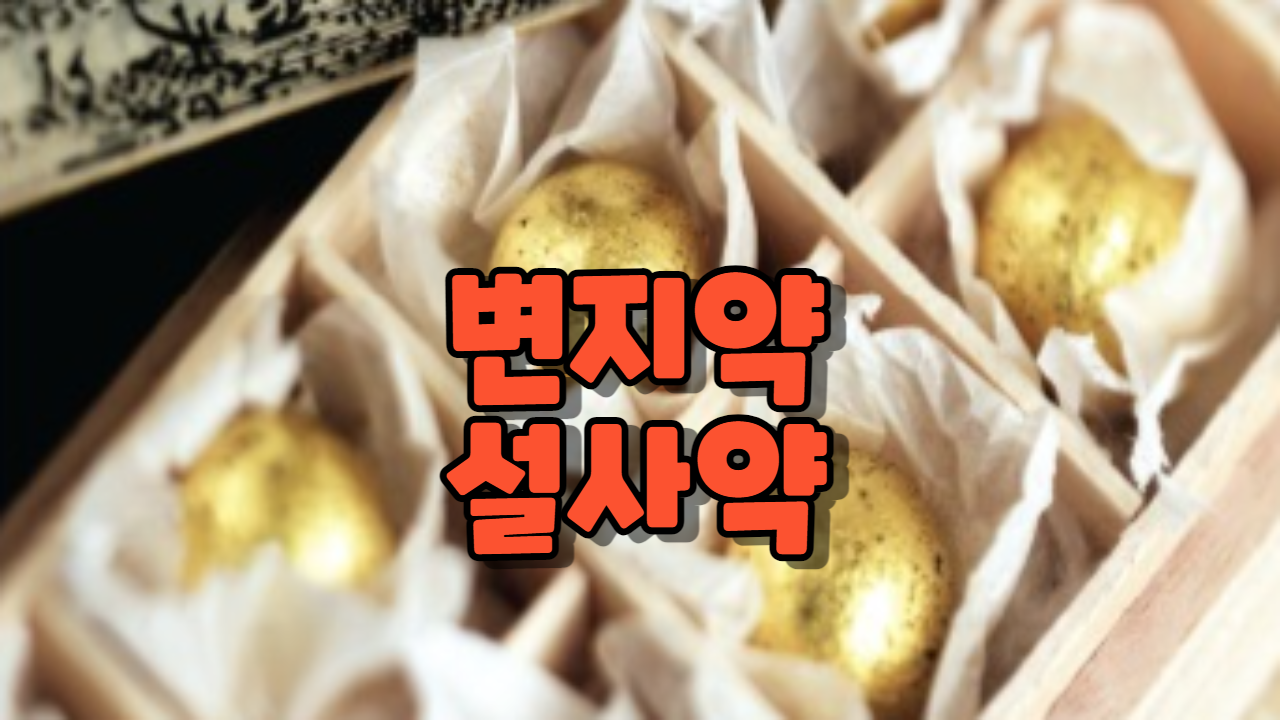  변비약(설사약)