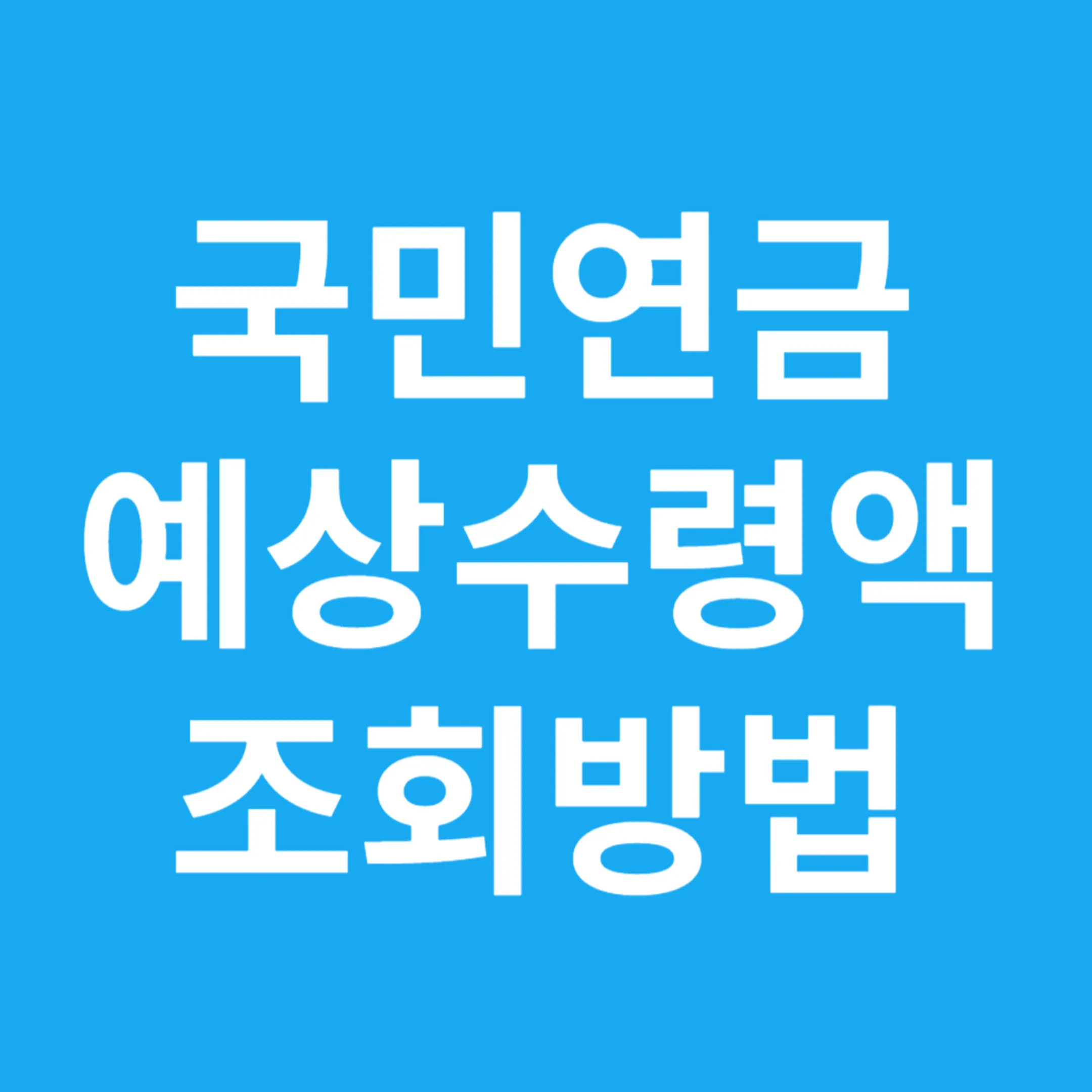 국민연금 납부액 예상 수령액 조회 로고