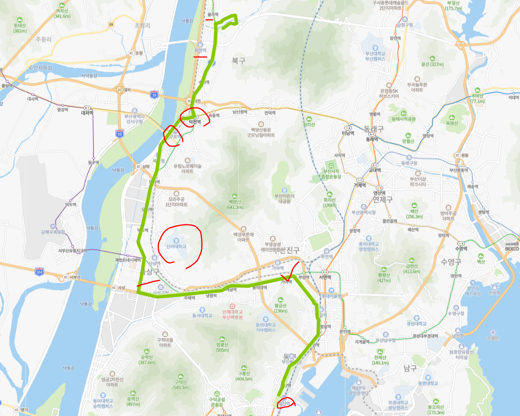  부산 59번버스 노선, 시간표 정보 :: 구포역, 서부시외버스터미널, 부산역