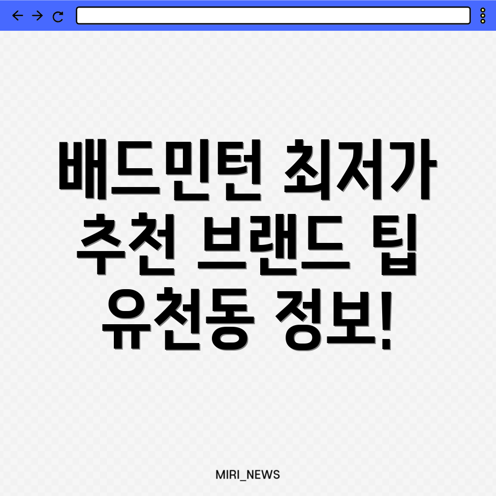 배드민턴 라켓 가격