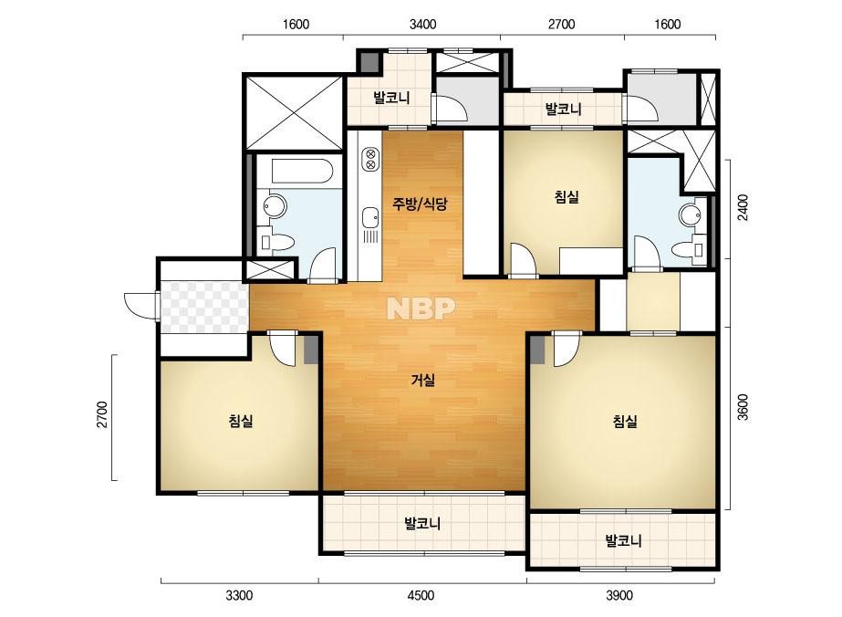 고덕 래미안 힐스테이트 35평 (반올림 34평) 115B㎡