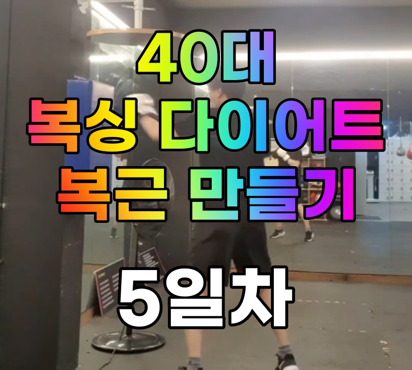  [사복복]40대 복싱 다이어트로 복근 만들기 #5(휴관)